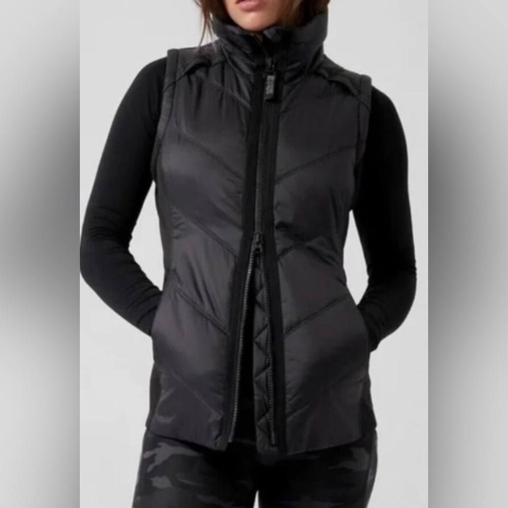 Athleta Women's Black Quilted Vest